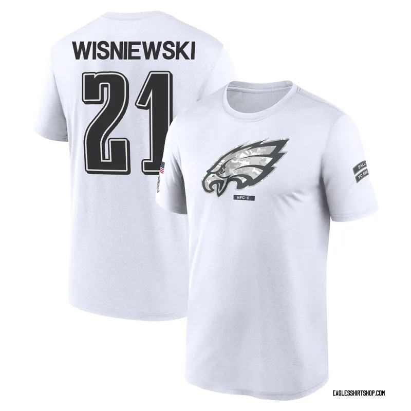 Cole Wisniewski Philadelphia Eagles Men's Legend White 2024 Salute to Service Performance T-Shirt