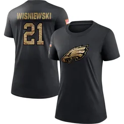 Cole Wisniewski Philadelphia Eagles Women's Black 2020 Salute To Service Performance T-Shirt