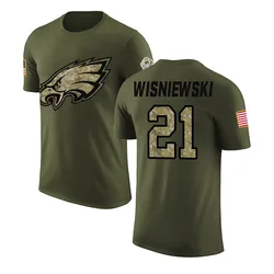 Cole Wisniewski Philadelphia Eagles Youth Legend Olive Salute to Service T-Shirt