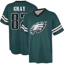 Danny Gray Philadelphia Eagles Men's Green Midnight Name & Number Game Day V-Neck T-Shirt