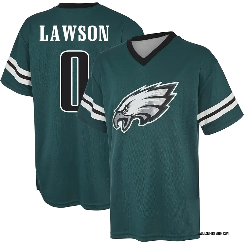 Deontae Lawson Philadelphia Eagles Men's Green Midnight Name & Number Game Day V-Neck T-Shirt