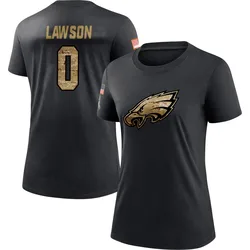 Deontae Lawson Philadelphia Eagles Women's Black 2020 Salute To Service Performance T-Shirt