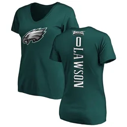 Deontae Lawson Philadelphia Eagles Women's Green Backer Slim Fit T-Shirt -
