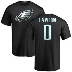 Deontae Lawson Philadelphia Eagles Youth Black Name & Number Logo T-Shirt -