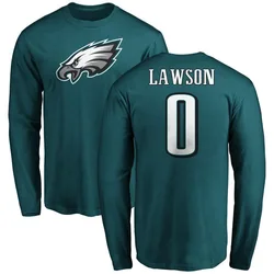 Deontae Lawson Philadelphia Eagles Youth Green Name & Number Logo Long Sleeve T-Shirt -