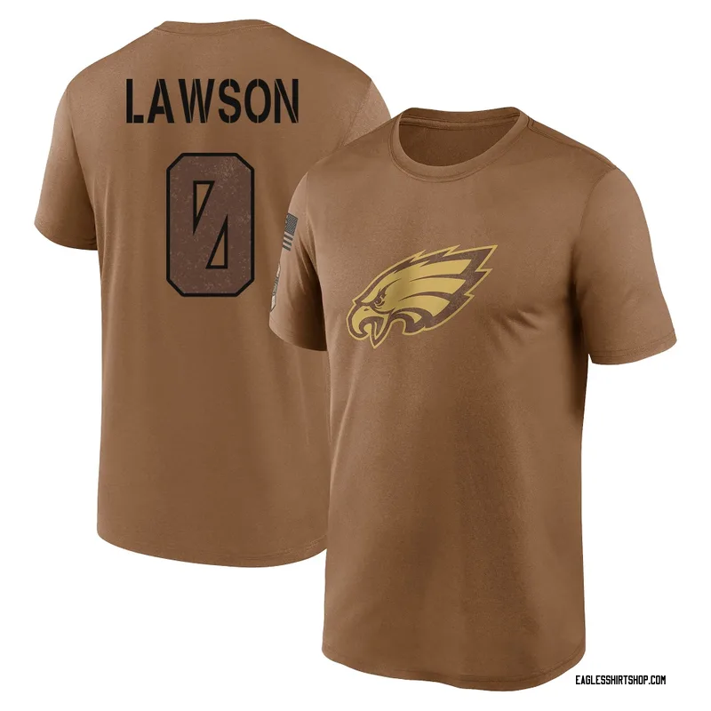 Deontae Lawson Philadelphia Eagles Youth Legend Brown 2023 Salute To Service Performance T-Shirt