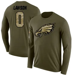 Deontae Lawson Philadelphia Eagles Youth Legend Olive Salute to Service Sideline Long Sleeve T-Shirt