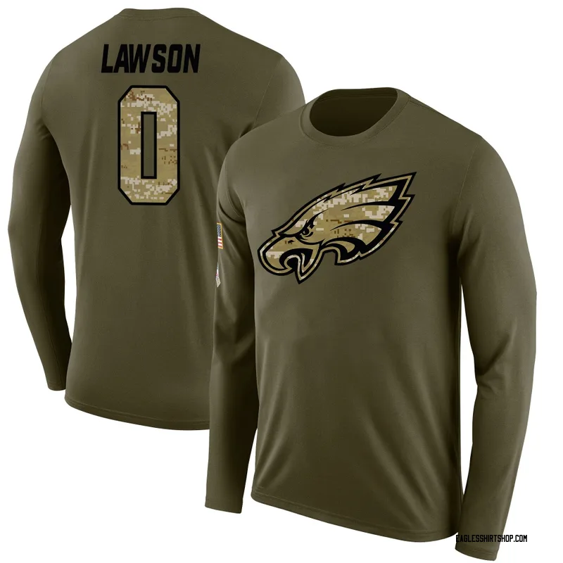 Deontae Lawson Philadelphia Eagles Youth Legend Olive Salute to Service Sideline Long Sleeve T-Shirt