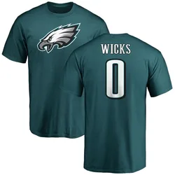 Dontayvion Wicks Philadelphia Eagles Men's Green Name & Number Logo T-Shirt -