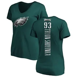 Joe Tryon-Shoyinka Philadelphia Eagles Women's Green Backer Slim Fit T-Shirt -