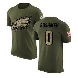Kapena Gushiken Philadelphia Eagles Men's Legend Olive Salute to Service T-Shirt