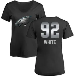 Reggie White Philadelphia Eagles Women's Black by Midnight Mascot T-Shirt -