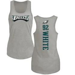 Reggie White Philadelphia Eagles Women's by Backer Tri-Blend Tank Top - Ash