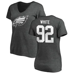 Reggie White Philadelphia Eagles Women's by One Color T-Shirt - Ash