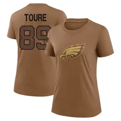 Samori Toure Philadelphia Eagles Women's Legend Brown 2023 Salute To Service Performance T-Shirt